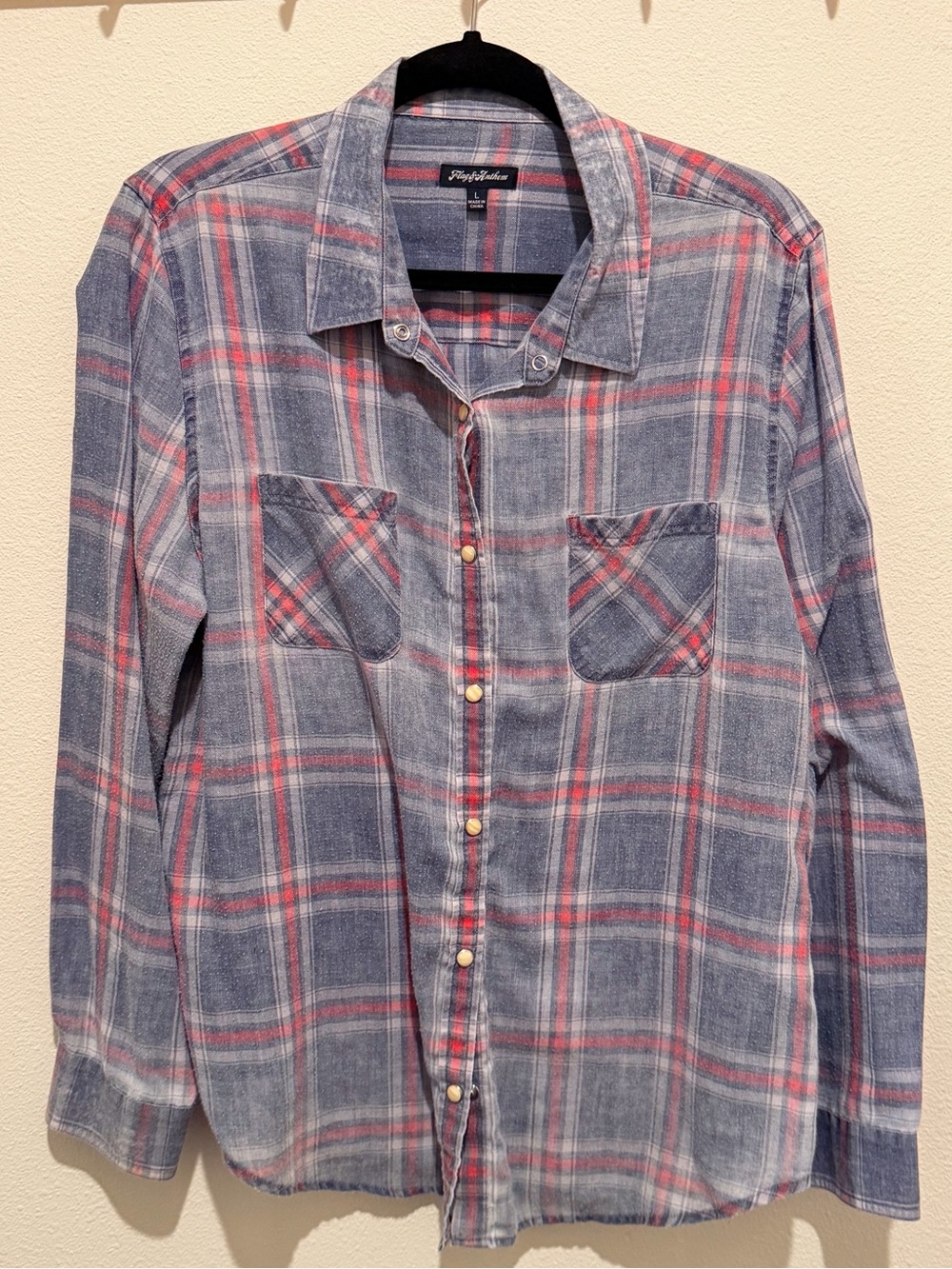 Flag & Anthem | Blue and Red Plaid Button-Down Shirt